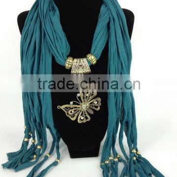 2014 Fashions alloy butterfly jewelry scarf
