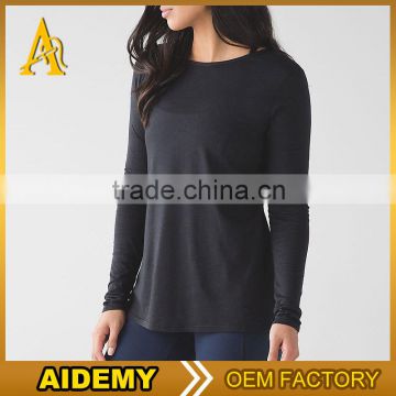 factory wholesale OEM long sleeve women yoga shirt
