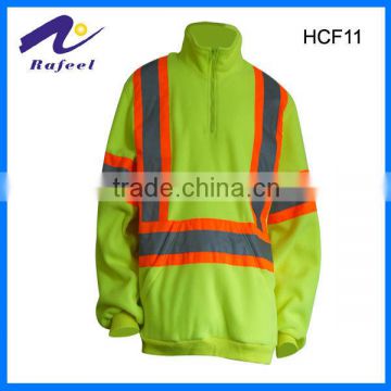 high visibility lime fleece jacket