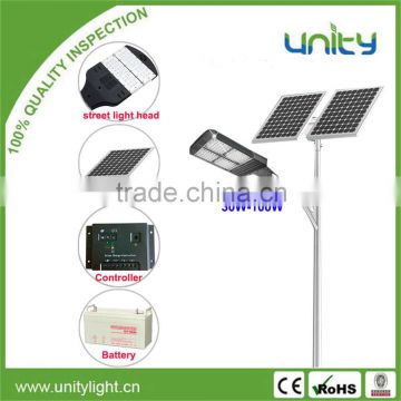 Factory Supplier 100 Watt Solar LED Street Light With CE RoHS Certification