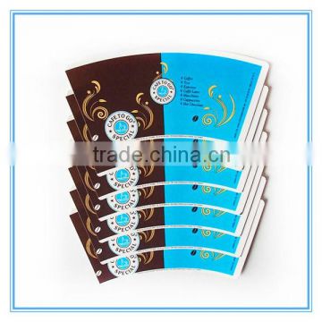 2.5oz flexo/offset printing disposable paper cup fan/sheet with customer logo