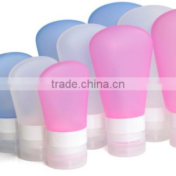 Eco-friendly reusable fan-shaped cosmetic siliocne bottle