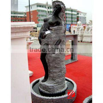 outdoor marble nude women fountain