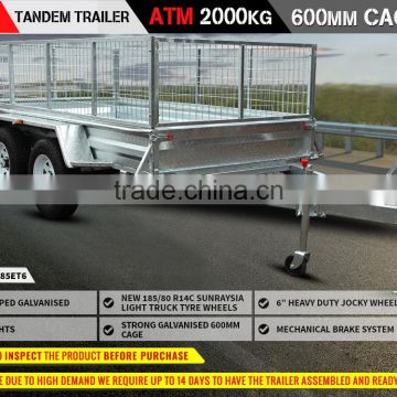 NEW 8x5 Tandem Box Trailer 900MM CAGE Fully Welded GALVANISED ATM 2000kg FOR SALE