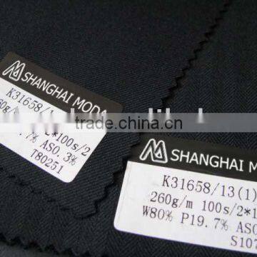 blended worsted wool fabric w80/p20 moda-t108