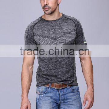 Sportswear fitness latest design mens mesh t shirts seamless gym shirt