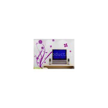 Purple Antique Computer designed Flower Wall Sticker F110