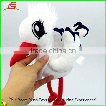 Hotel mascot soft stuffed plush egret animal toy