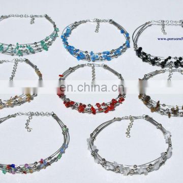 Necklaces Alpaca and Cascajo Rock Stones Jewelry Wholesale Peru