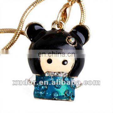 METAL JAPAN GIRL MOBILE PHONE STRAP/CHARM CELL PHONE ACCESSORIES