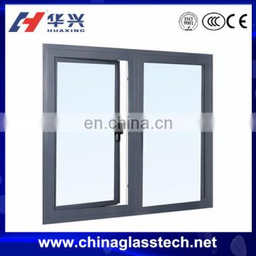 CE&CCC corrosion resistant PVC&Aluminum frame clear safety glass window