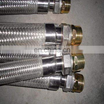 Stainless steel polytetrafluoroethylene corrugated flexible metal hose for acid and alkali solution
