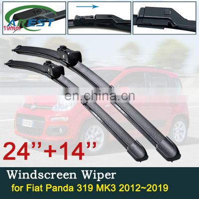 Car Wiper Blades for Fiat Panda 319 MK3 2012~2019 2013 2014 2015 2016 2017 Front Window Windshield Windscreen Car Accessories