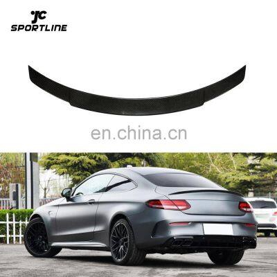 Carbon Fiber C43 C205 Car Rear Spoiler for Benz C200 C300 C350 W205 C63 AMG Coupe 2015-2019