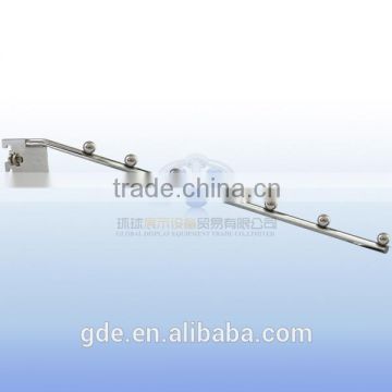 Metal chrome wire display hook for slotted channel
