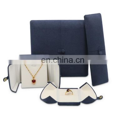 Fadeli Wholesale Luxury Gray Jewelry Packing Ring Pendant Necklace Wedding Ring Box