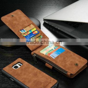 New Coming Leather Card Slots Case For Samsung Galaxy S6 Edge plus, For S6 edge plus Case Cover