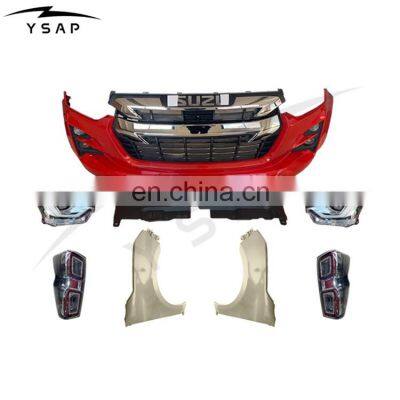 High quality upgrade body kit for 2021 D-Max Low facelift to High body kit