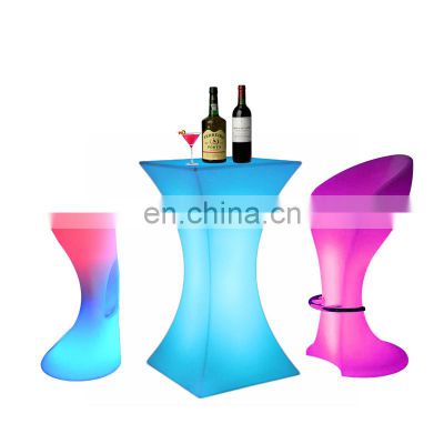 Garden Patio Furniture Light Club Led Furniture Glowing Bar Chairs for Wedding Night Club LED Bar Tables for Party and Event
