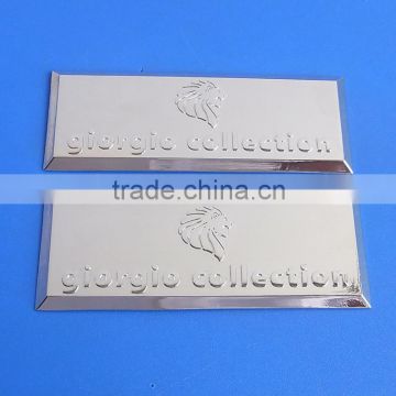 custom shiny silver giorgio collection metal plate for plaque
