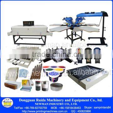 6 Color 6 Station Double wheel Screen Printing Press Equipment Machine Printer