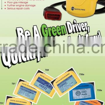 obd2/eobd car alarm code reader digital scanner T69