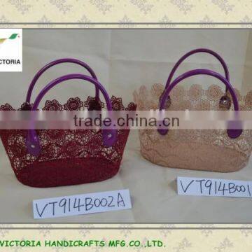 Lace Beach Bags with Satin Lining