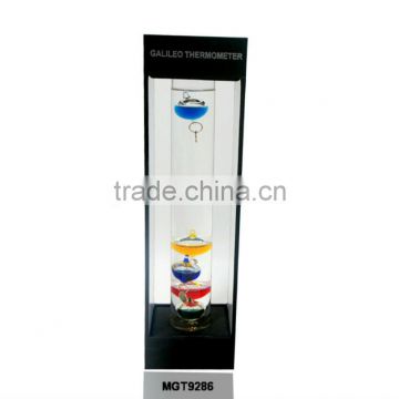 Galileo Thermometer in Black Stand