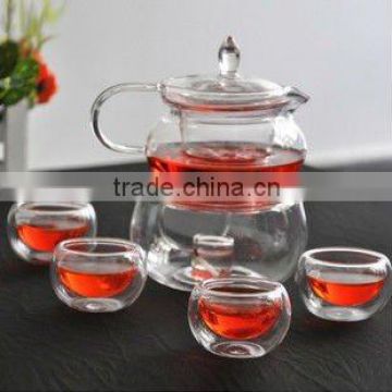 Popular best selling Handmade process pyrex glass tea pot sets