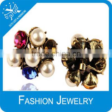 Flower earrings pearl earring necklaces with earring womens fashion cheap earrings made in china
