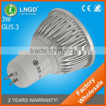 CE ROHS Aluminum High Power 3W MR16 LED Lamp
