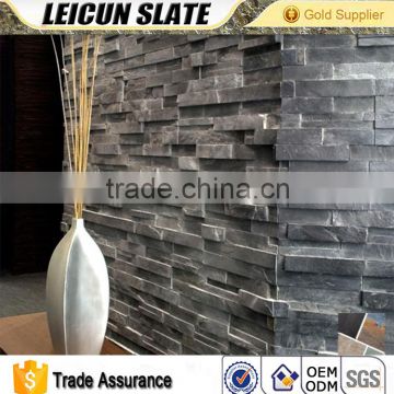 Black Slate Culture Stone for Garden and Wall Cladding