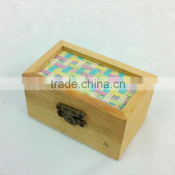 unfinished wooden box with knitting lid wholesale pine