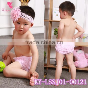 Latest Wholesale Ruffled Panties Baby Diapers Kids Clothing Lace Bloomer
