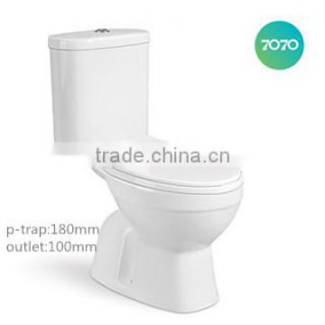 cheap Chaozhou washdown two piece P-trap sanitary ware toilet 004
