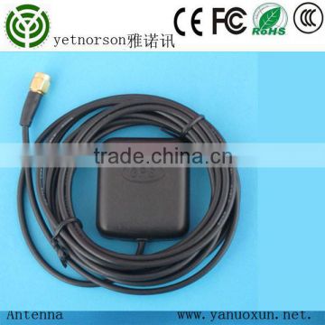 made in china hot sale high dbi external gps smart antenna for laptop with 3m RG174 cable SMA male