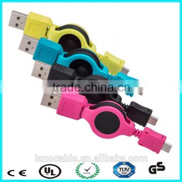 Fast charge and sync flat retractable spring micro usb cord                        
                                                                                Supplier's Choice