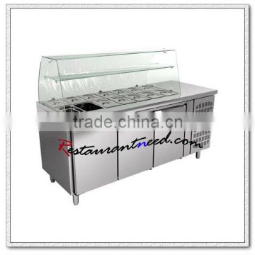 R259 Fancooling Stainless Steel Salad Bar Refrigerator