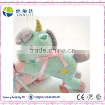 Cute products plush elegant unicorn with ribbon