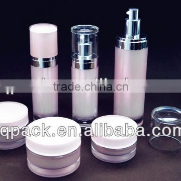 Wholesale High Quality Acrylic Cylinder Bottles And Jars For Cosmetics, lotion bottles and cream jars