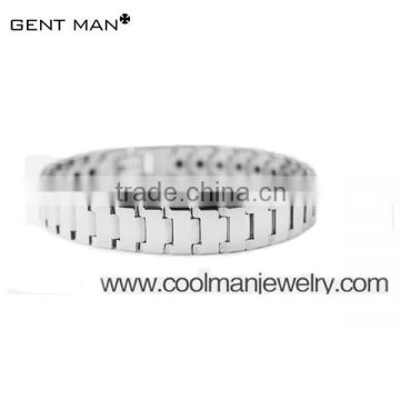 health care magnetic bracelet for men/men's tungsten carbide wholesale jewelry/white tungsten linked bracelet