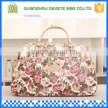 Outdoor waterproof fancy printed women tote leather travel bag                        
                                                Quality Choice