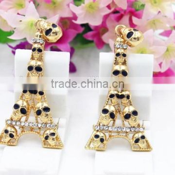 alloy skull tower jewelry phone decoration alloy accessar