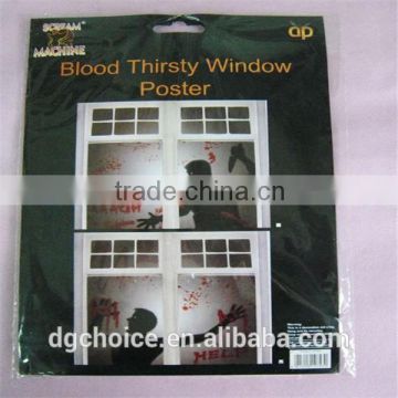 high quality ldpe printed halloween scary window cover