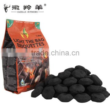 pillow shape BBQ briquettes(instant type)