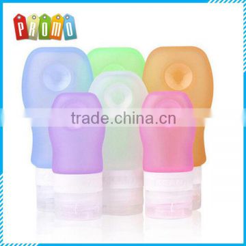 Travel silicone bottle with back suction cup