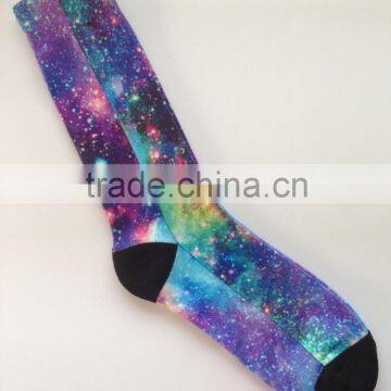 starry sky printing polyester socks