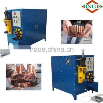 auto electric motor recycling with high performance aluminum stator cracker system