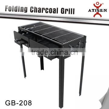PORTABLE CHARCOAL BBQ FOLDING BARBECUE TRAVEL PICNIC OUTDOOR CAMPING GRILL