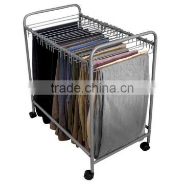 18 Pairs Collections Etc Rolling Pants Organizer Rack, Trousers rack